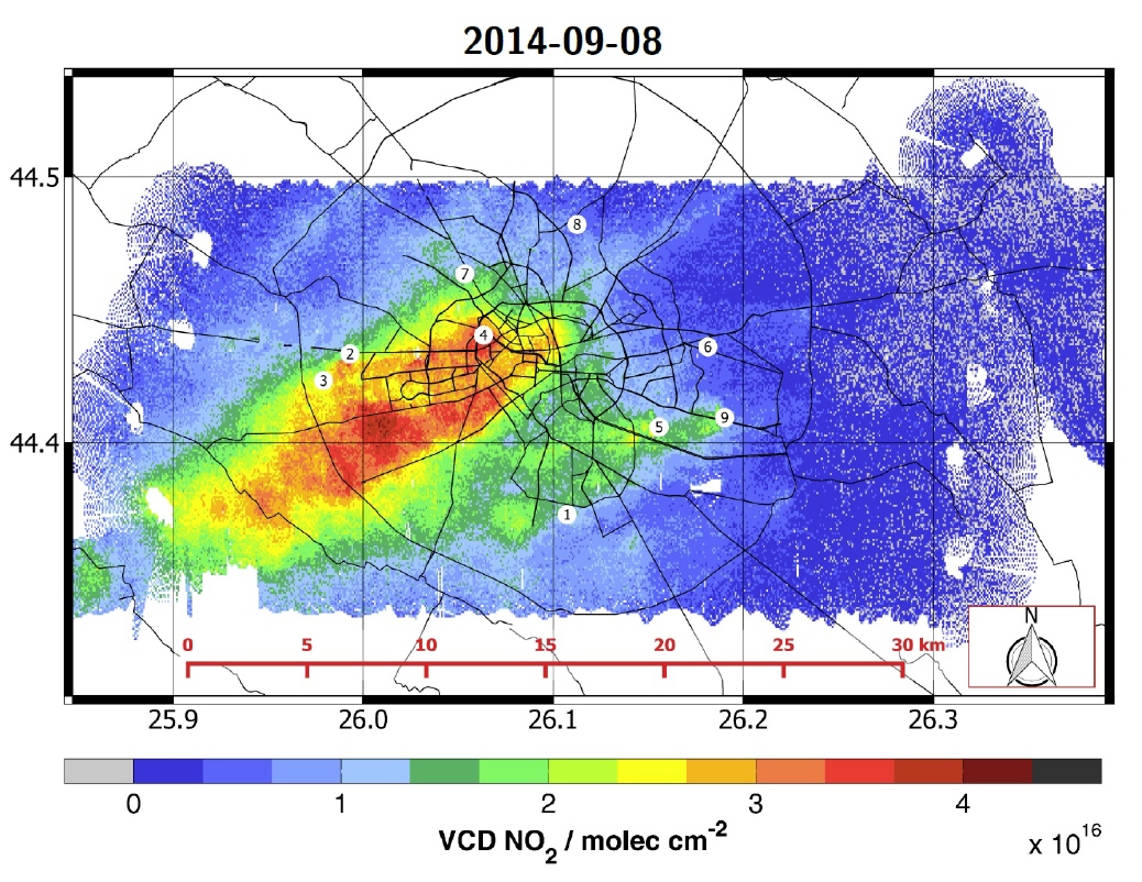 Vertical Colum Densities of NO2