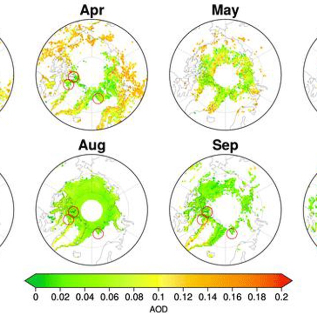 Retrieval of aerosol optical depth over the Arctic